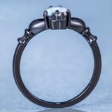 Fire Opal Heart Ring